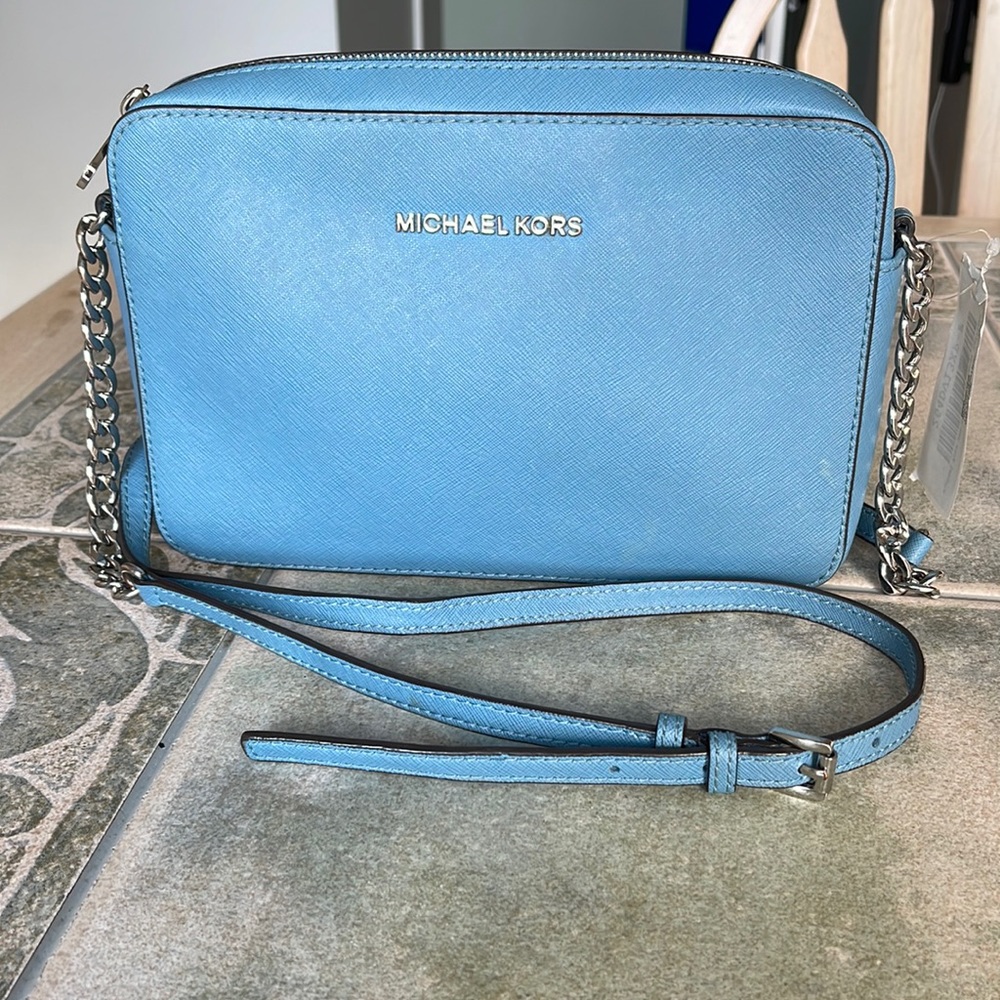 Michael Kors Jet Set Travel  Saffiano Leather Crossbody Bag